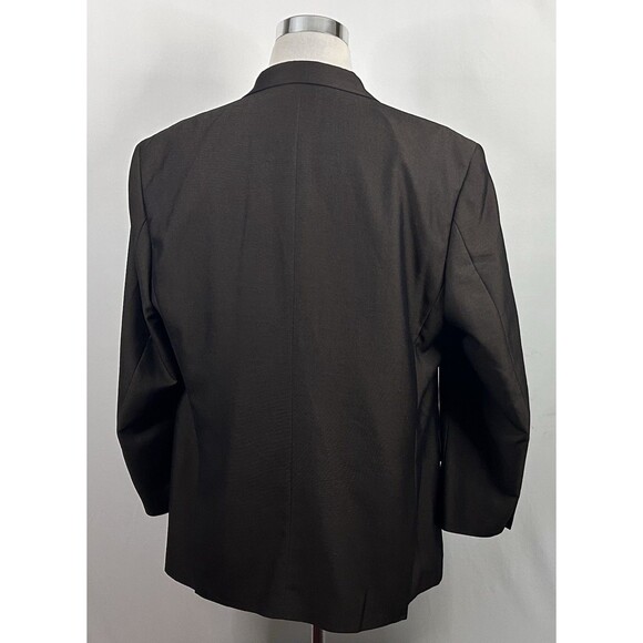 Lineage 46R Sport Coat Brown Three Button Lined Double Vented Poly Rayon Blend - Picture 6 of 8